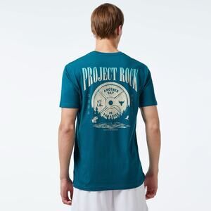Under Armour Project Rock Another Day In Paradise Teal Short Sleeve T Shirt L